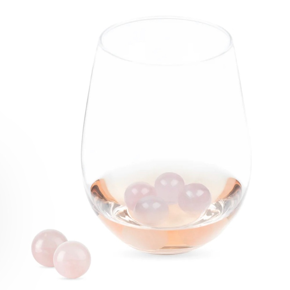 glacier rocks cooling stones-rose quartz keeps your wine cold till you finish